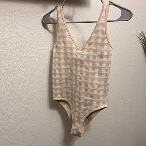 Checkered bodysuit